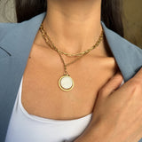 Mother of pearl layered necklace