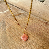 Dusty Pink Rope Necklace