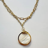Mother of pearl layered necklace
