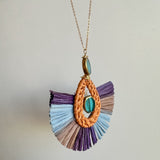 Multicoloured Fan Necklace