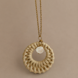 Cream Rattan Chain Necklace