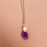 Purple Rose Necklace