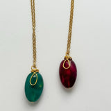 Teal & Burgundy Necklaces