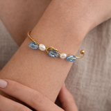 Powder Blue & Pearl Bangle