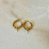 Mini Fresh Water Pearl Rope Hoops