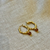Navy & Amber Hoops