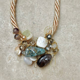 Aqua Neutral Statement Necklace