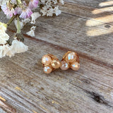 Peach Crystal Studs