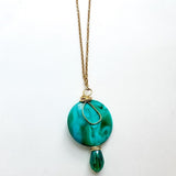 Turquoise Teal Drop Necklace