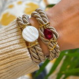 Cherry Mother of Pearl Wrap-over