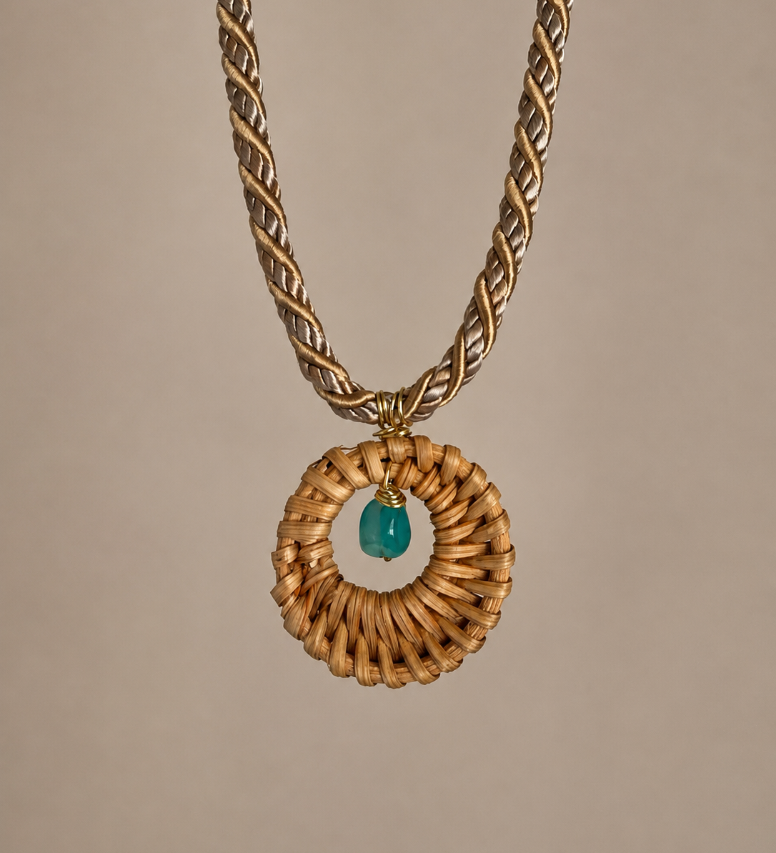 Minimal Rattan Rope Necklace