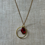 Cherry Red Loop Necklace