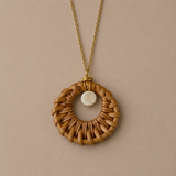 Brown Rattan Necklace