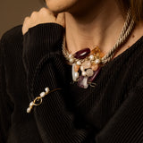 Rose Petal Statement Necklace