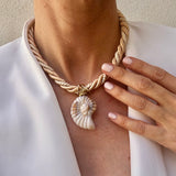 Neutral Snail Necklace
