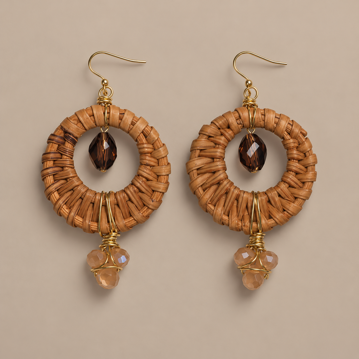 Autumn Rattan Earrings