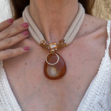 Neutral Drusy Agate Necklace