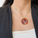 Amber loop Minimal Necklace