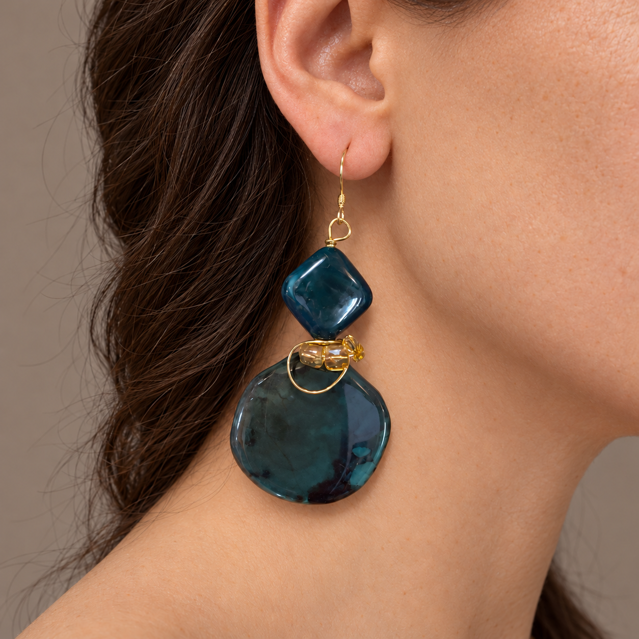 Teal Majesty Earrings