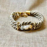Pearly Champagne Trio Bracelet