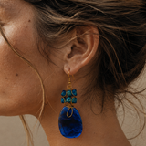 Azure Mosaic Statement earrings