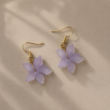Lilac Lilly Flower Earrings