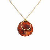 Amber loop Minimal Necklace