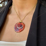 Amber loop Minimal Necklace