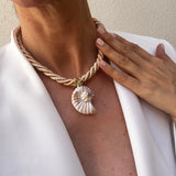 Neutral Snail Necklace