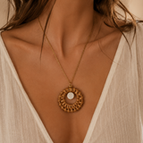 Brown Rattan Necklace