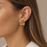 Champagne Crystal Studs