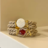 Cherry Mother of Pearl Wrap-over