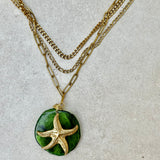 Emerald Starfish Layered Necklace