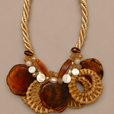 Amber Coast Rattan Necklace