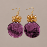 Deep purple Statement earrings