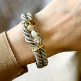 Pearly Champagne Trio Bracelet