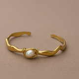 Golden Pearl Bangles