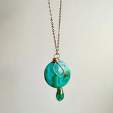 Turquoise Teal Drop Necklace