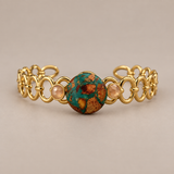 Autumn Mosaic Stone Bangle