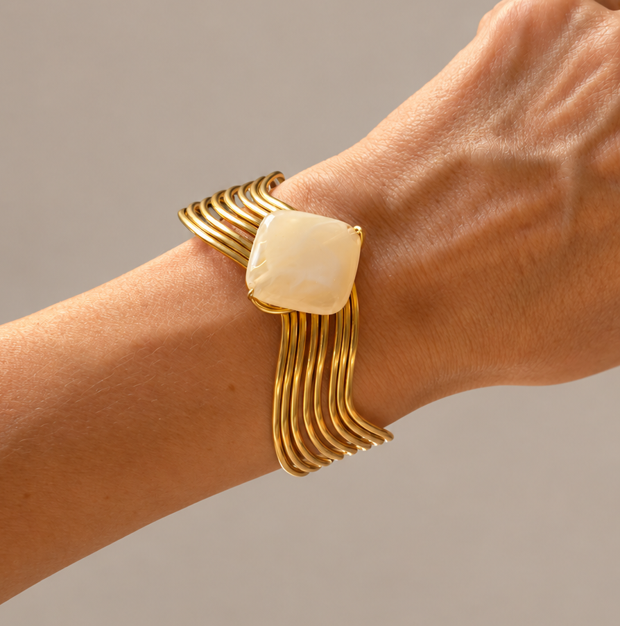 Golden Wave Bangle