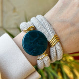 Teal & Cream Wrap-over