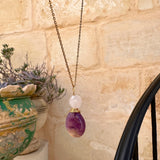 Purple Rose Necklace