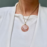 Salmon Pink Loop Necklace