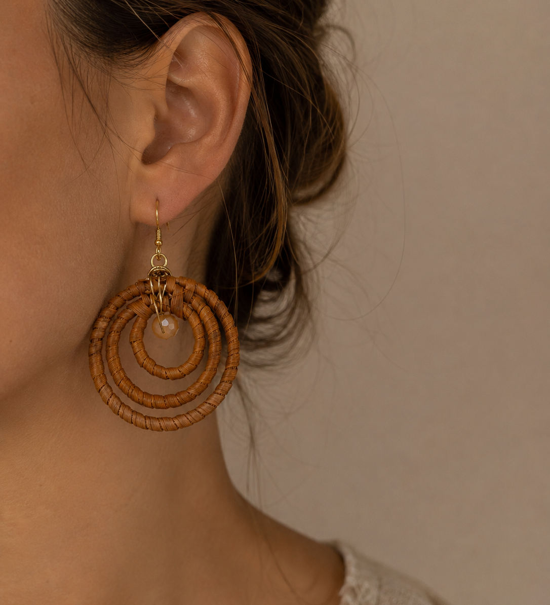 Rattan Boho Earrings
