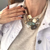 Aqua Neutral Statement Necklace