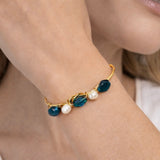 Teal & Pearl Bangle