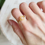 Petite pink ring