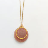 Salmon Pink Loop Necklace