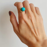 Turqouise semiprecious stone ring