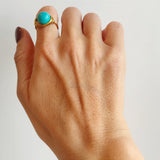 Turqouise semiprecious stone ring